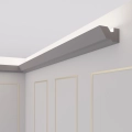 Stuckleiste LED , 20 Meter + 4 Innenecken OL-12 Grau